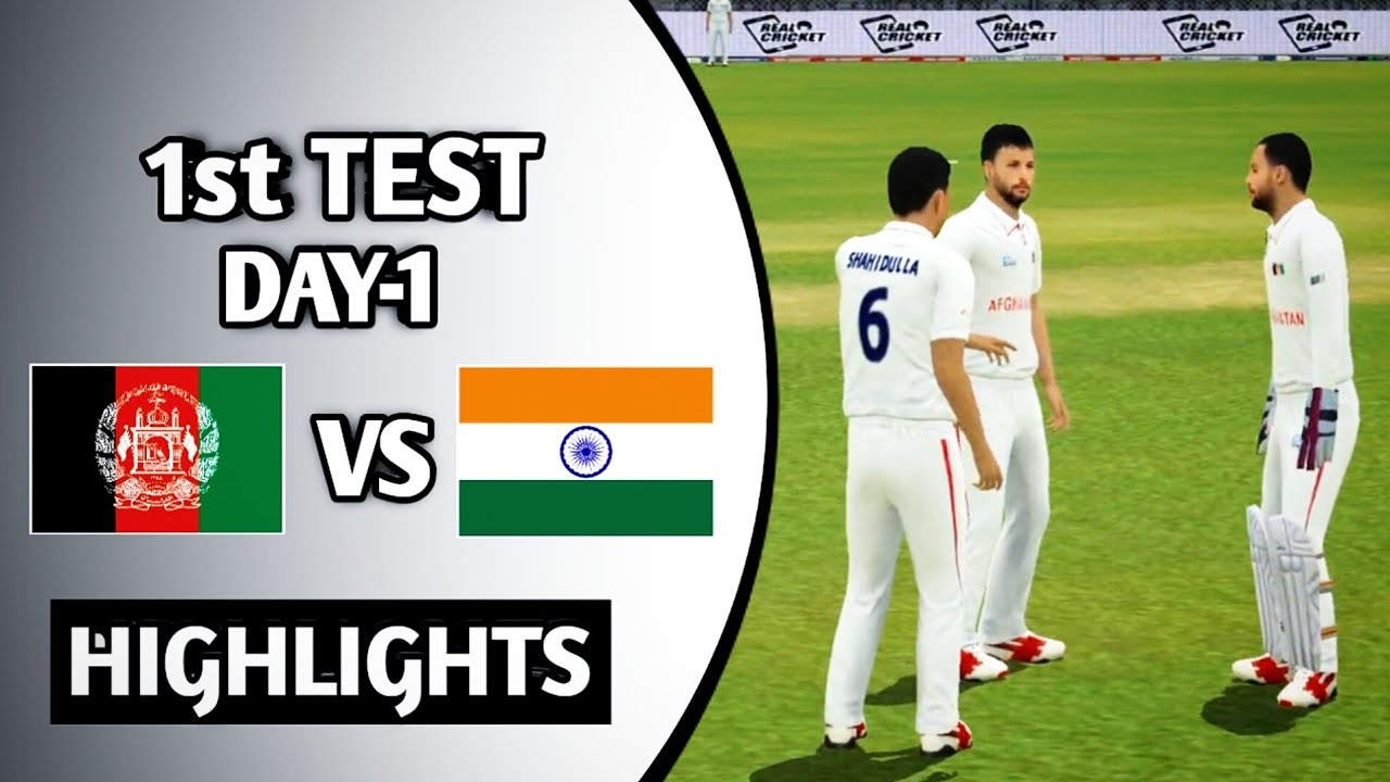INDIA VS AFGHANISTAN 1ST-TEST | DAY-1 |REAL CRICKET24 | AMG GAMEPLAY 