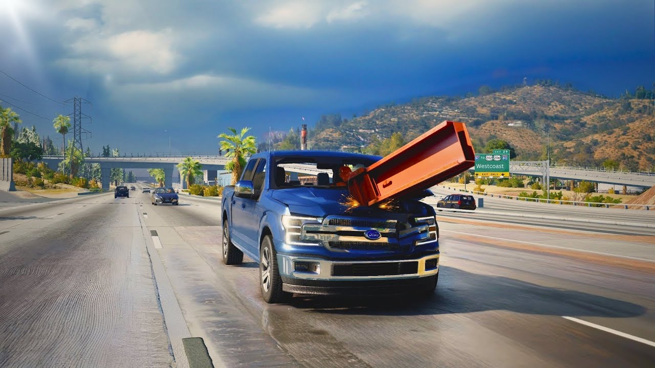 BeamNG Drive - Hydroplane and Icy Crashes #8