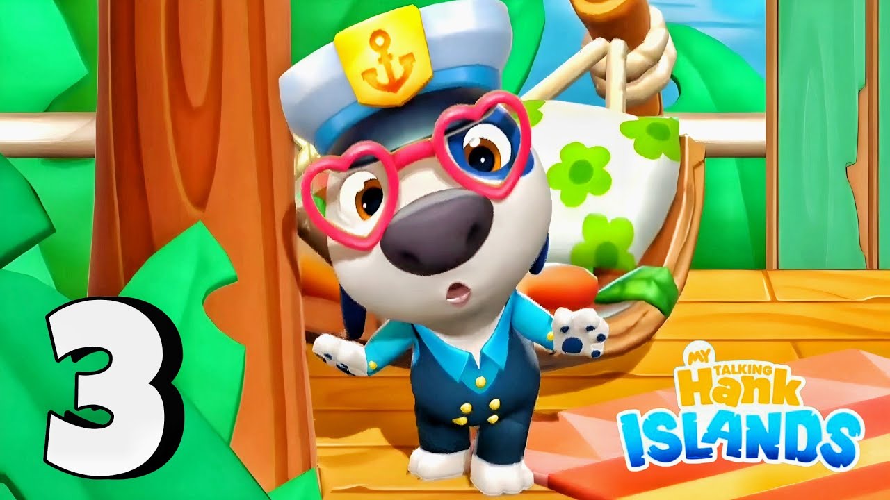 My Talking Hank 2: Islands Gameplay Walkthrough Part 3 - Sailor Outfit and Hat Unlocked!