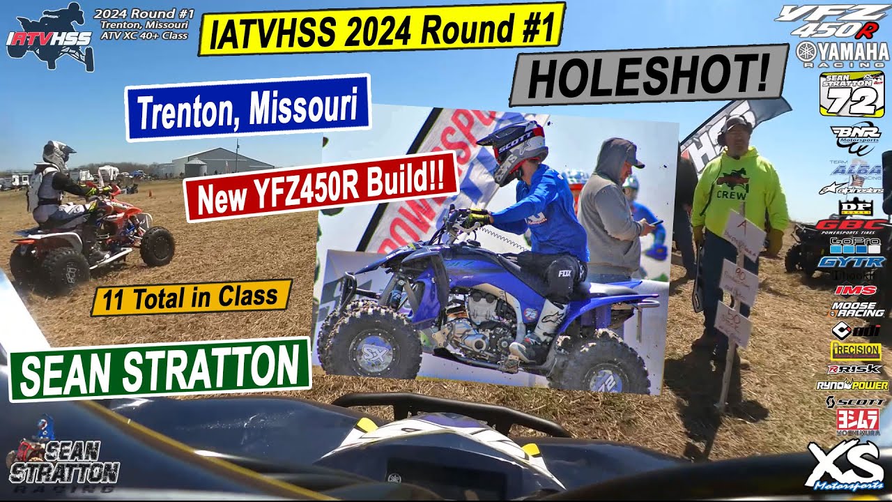 2024 IATVHSS Rd1 Trenton Missouri - Sean Stratton YFZ450R 40+ Class GoPro - ATV XC Racing