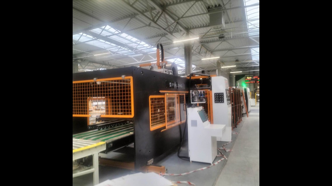 automatic flexo printer slotter rotary diecutter with inline folder gluer