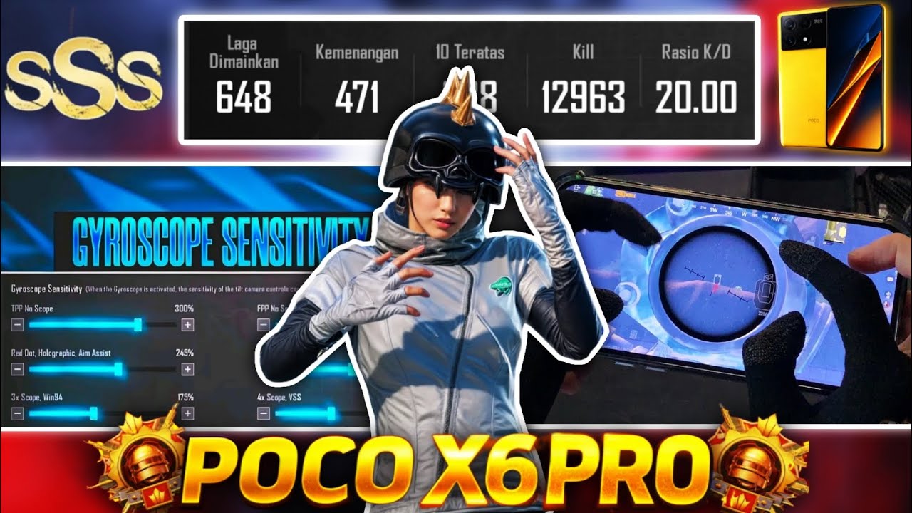 Best PUBG sensitivity after the update ⚡Poco X6 Pro gyroscope sensitivity 😍 Best PUBG settings 🔥