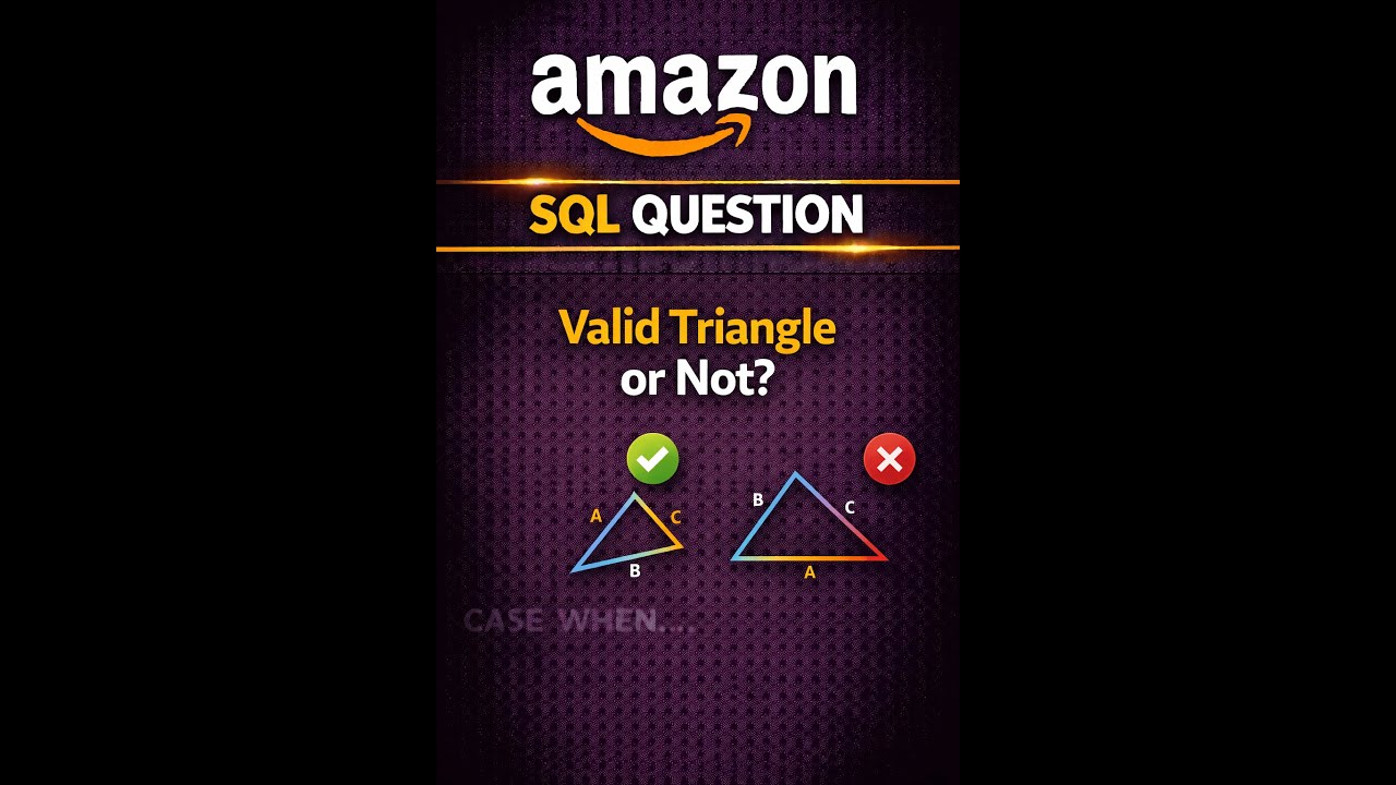 Amazon SQL Question : Triangle Judgment