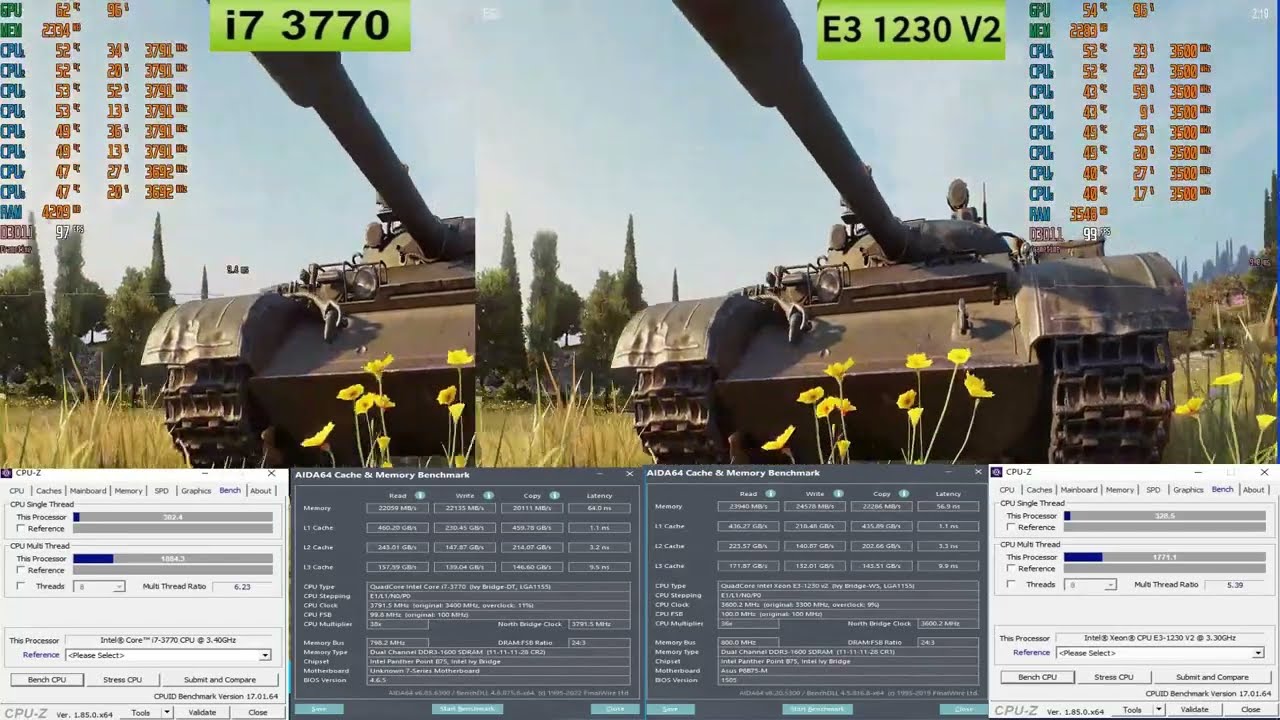 i7 3770 vs e3 1230v2 с GTX1060 6gb ультрабюджетный игровой ПК