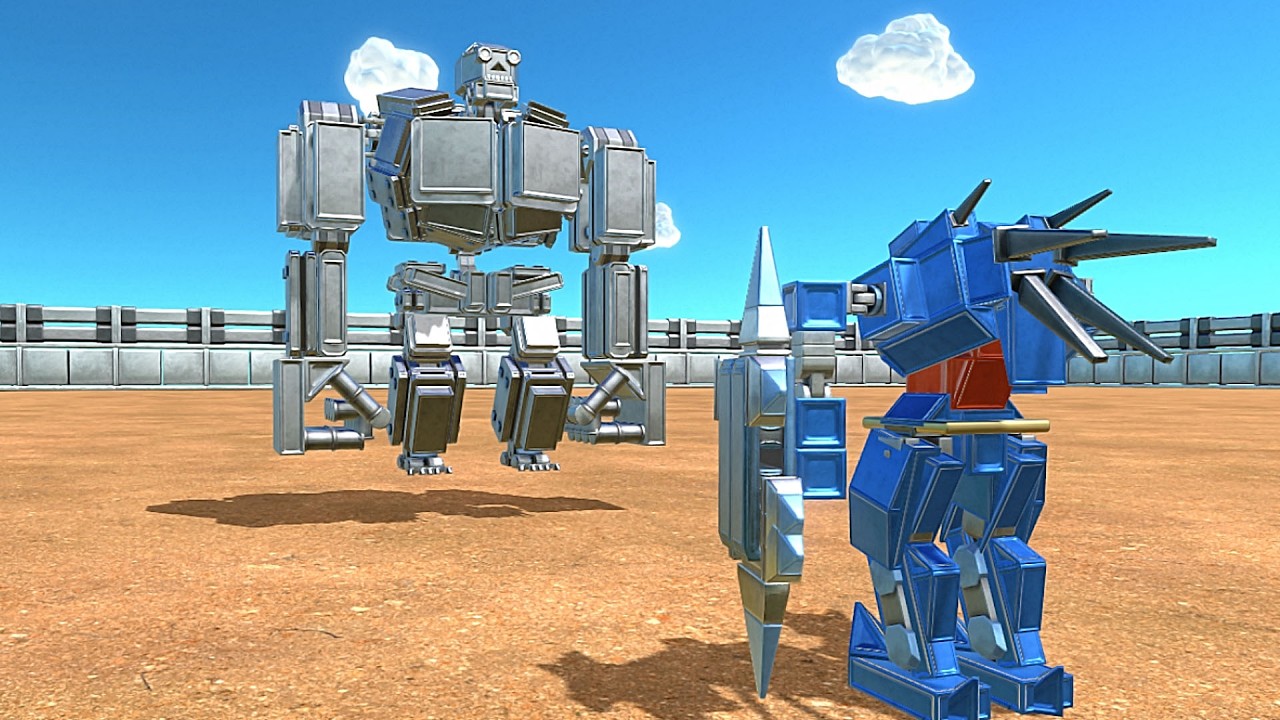 Old Tank Golem VS Workshop Units - Age of Warbots Gameplay