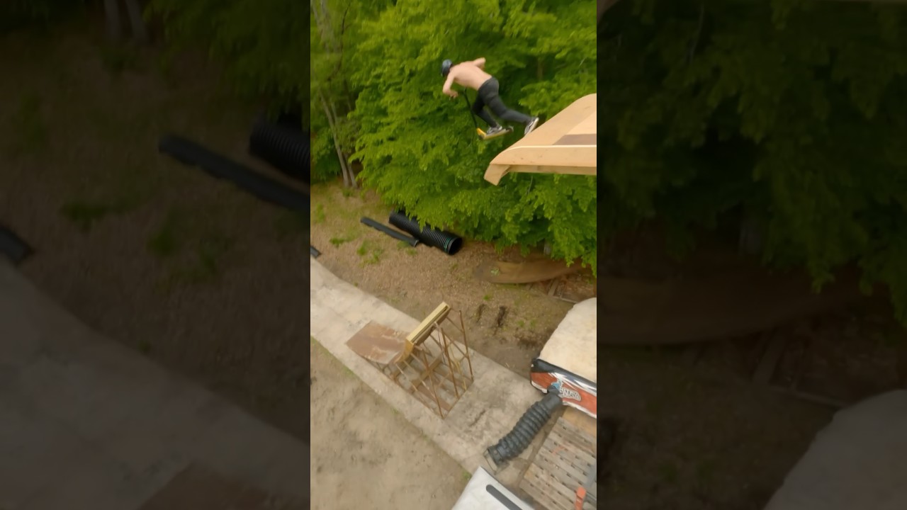 30ft scissor lift acid drop 😱 RWilly is insane