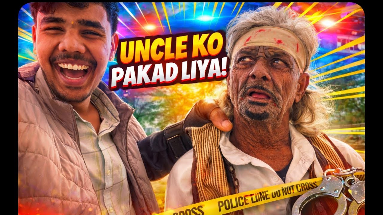 Uncle ko pakad liya 😱🤣 