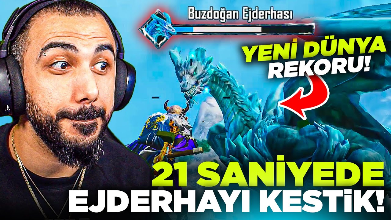 EKİPLE 21 SANİYEDE EJDERHAYI KESTİK!! 😱 YENİ MODDA D&Uuml;NYA REKORU KIRDIK! | PUBG MOBILE