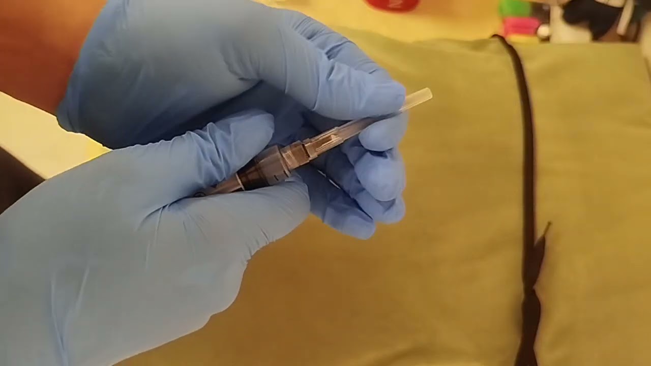 Injection into a vein practice with limited supplies time