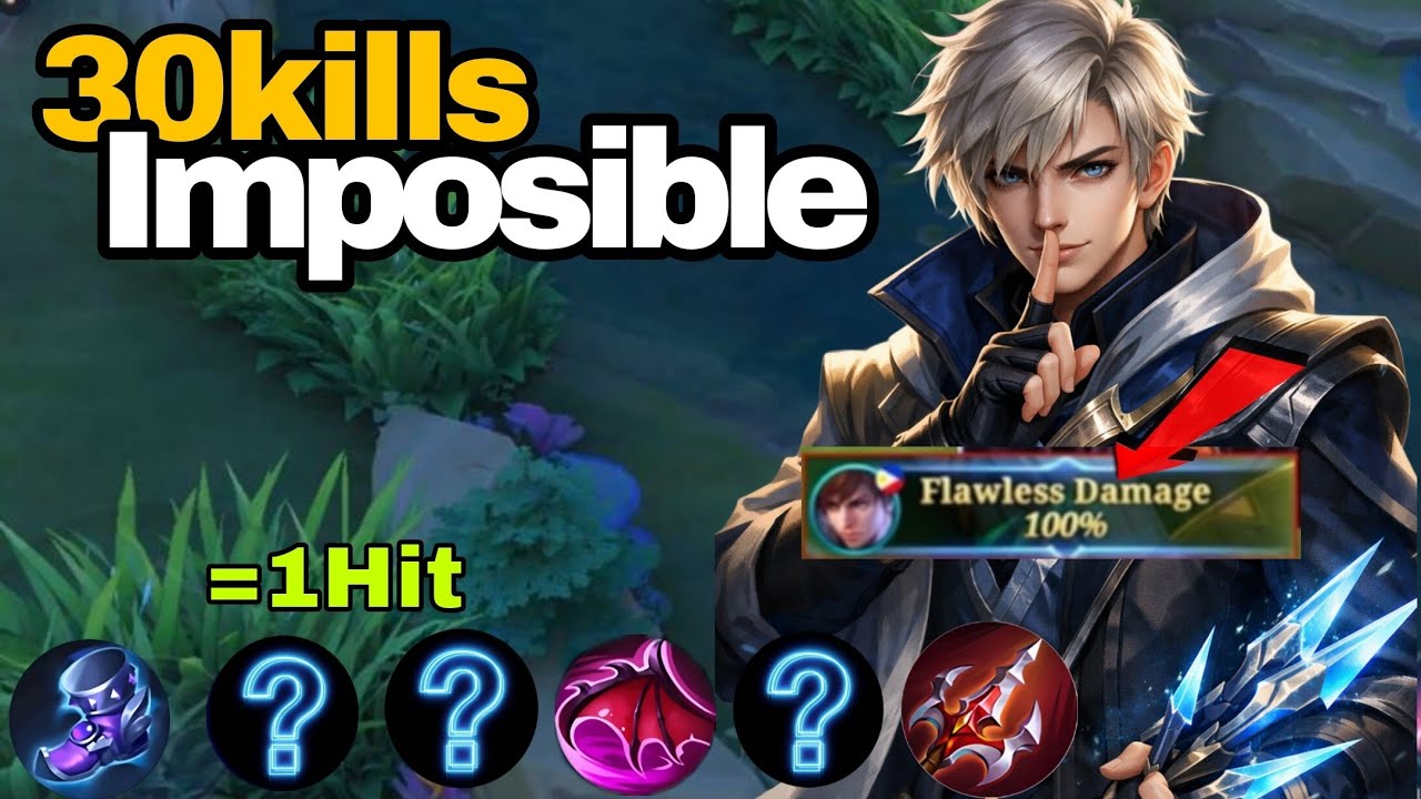GUSION BEST TRUE 1 HIT DAMAGE ☠️ BUILD IN EPIC RANK ( I didn't expect this💀100% BROKENNNN)