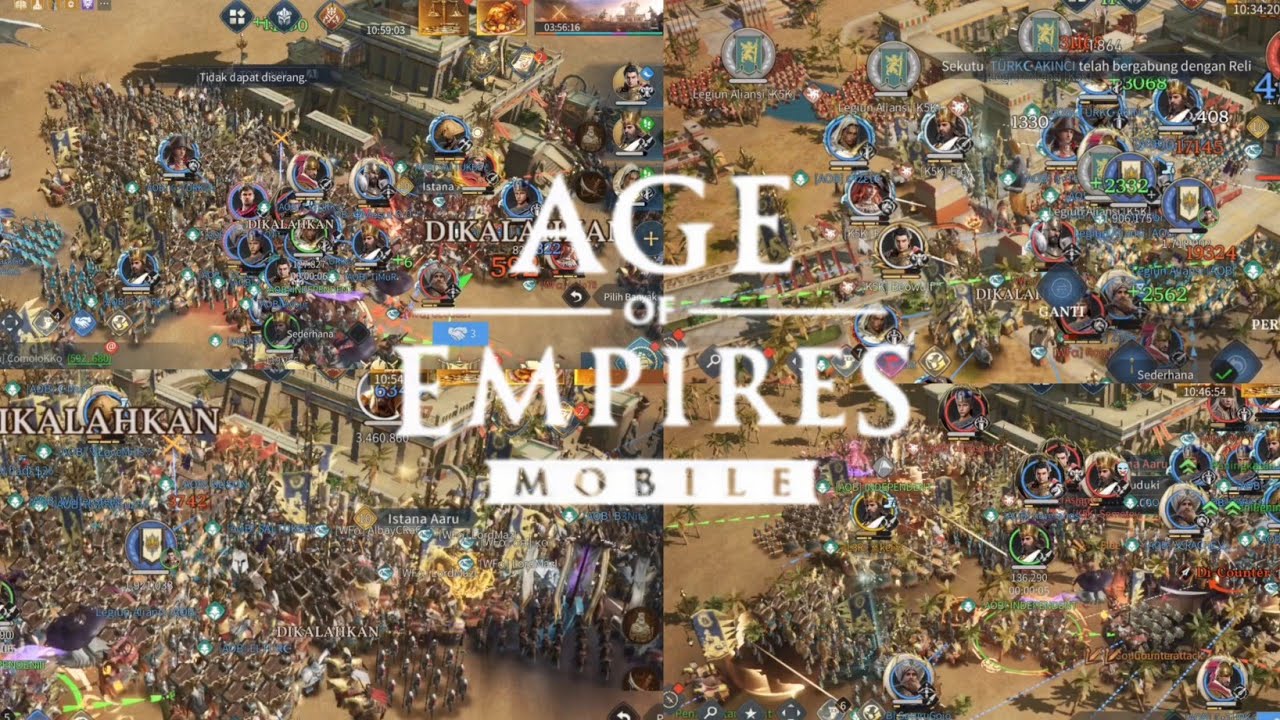 WAR AARU PALACE (K2,K3,K4,K5)1HOUR NON-STOP RALLY ATTACK | AGE OF EMPIRES MOBILE