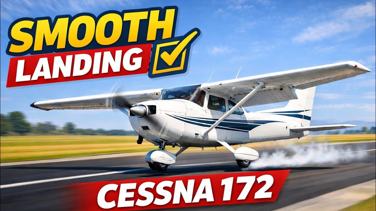 [4K] Smooth Winter Landing in our Cessna 172