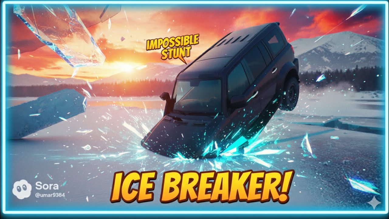 The SUV fell on the ice #shorts #automobile 