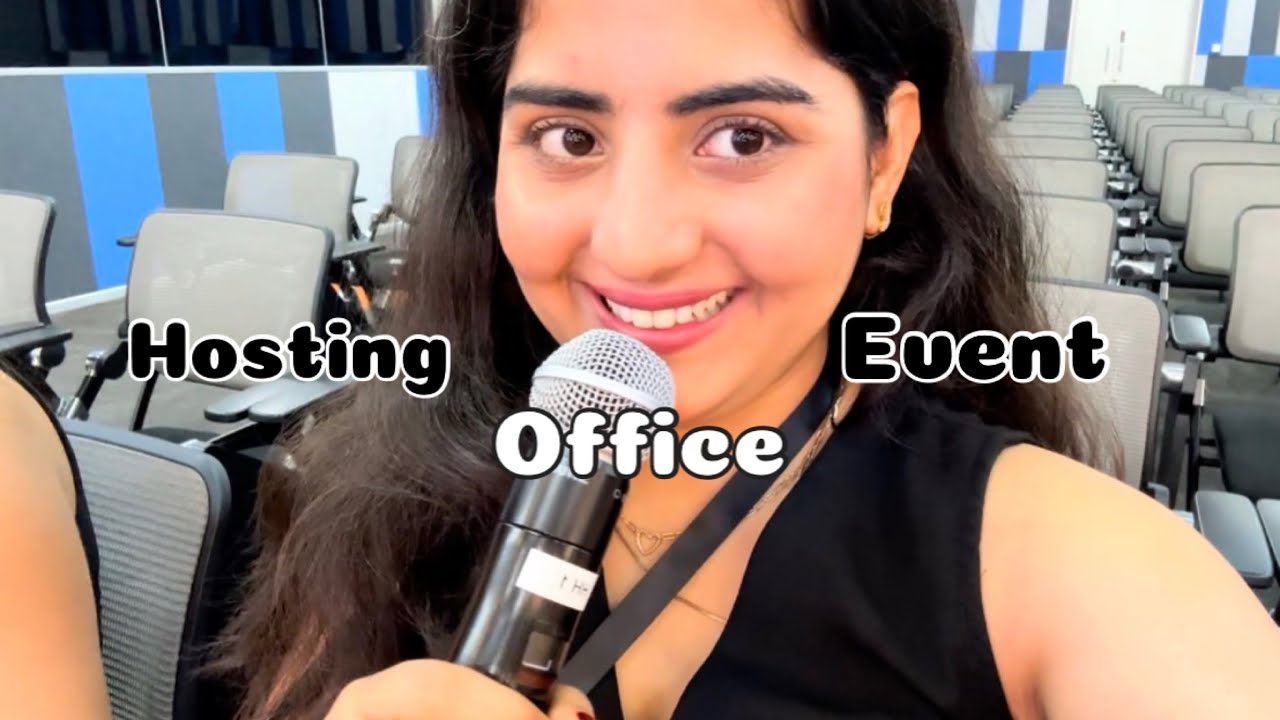 My First Office Event as Host 🎤 | Hosting Day Vibes ✨