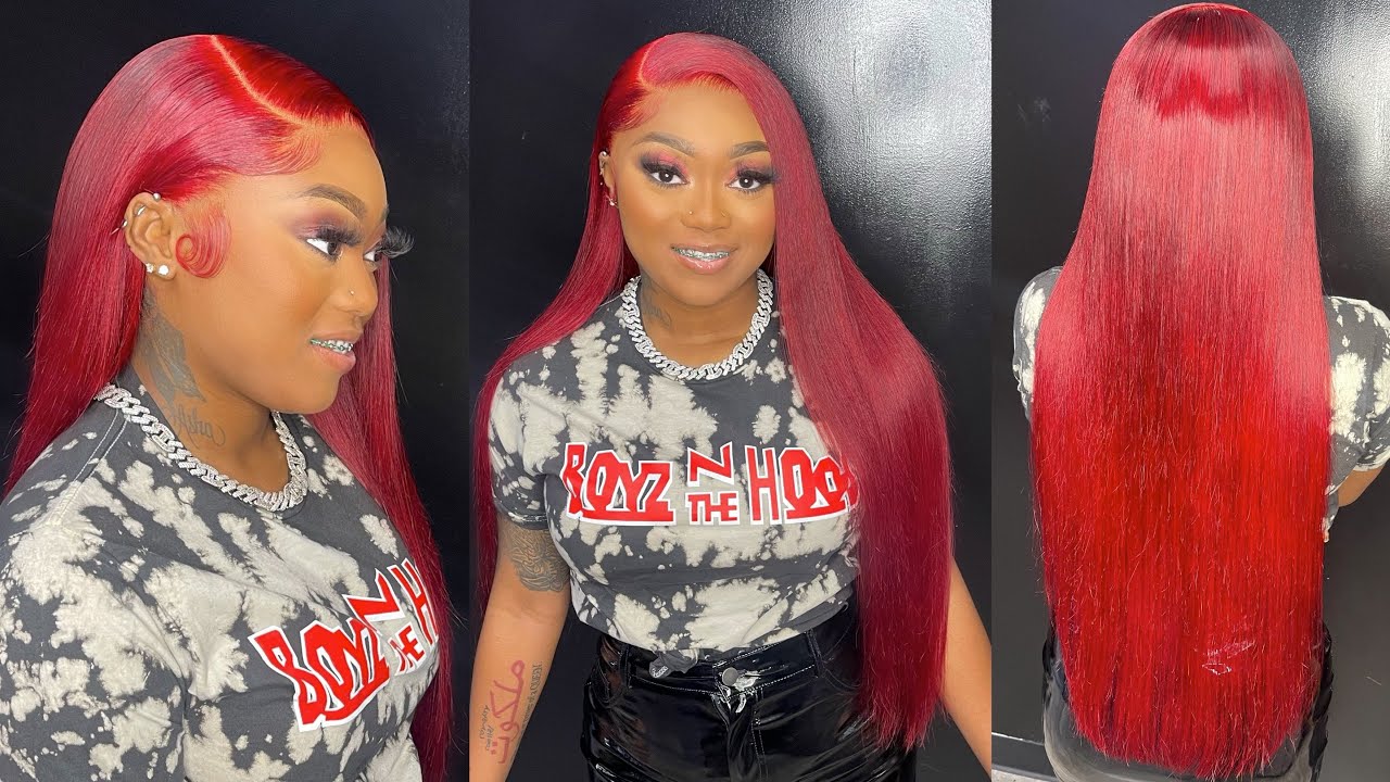 Black To Red Hair Color ❤️ | 30 Inch Wig 🔥 | Curly Me Hair |