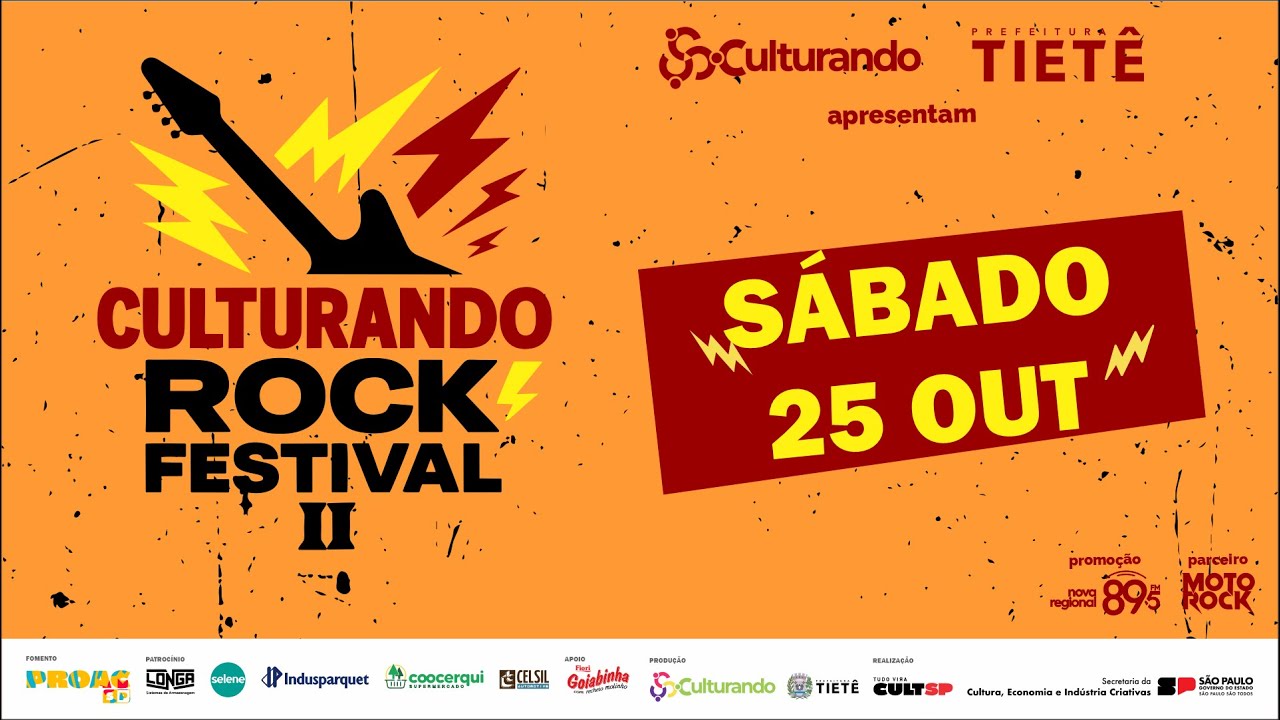 Culturando Rock Festival II Tiet&ecirc; 2025 S&Aacute;BADO #rock #tiet&ecirc; #culturandorockfestival