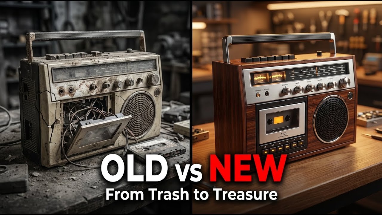 Abandoned Old Radio Restoration | Satisfying ASMR Repair#asmrrestoration #oldtonew #BeforeAfter