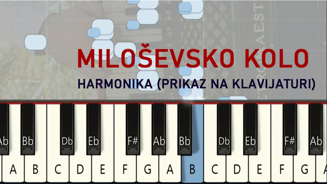 Miloševsko kolo [HARMONIKA / prikaz na klavijaturi]