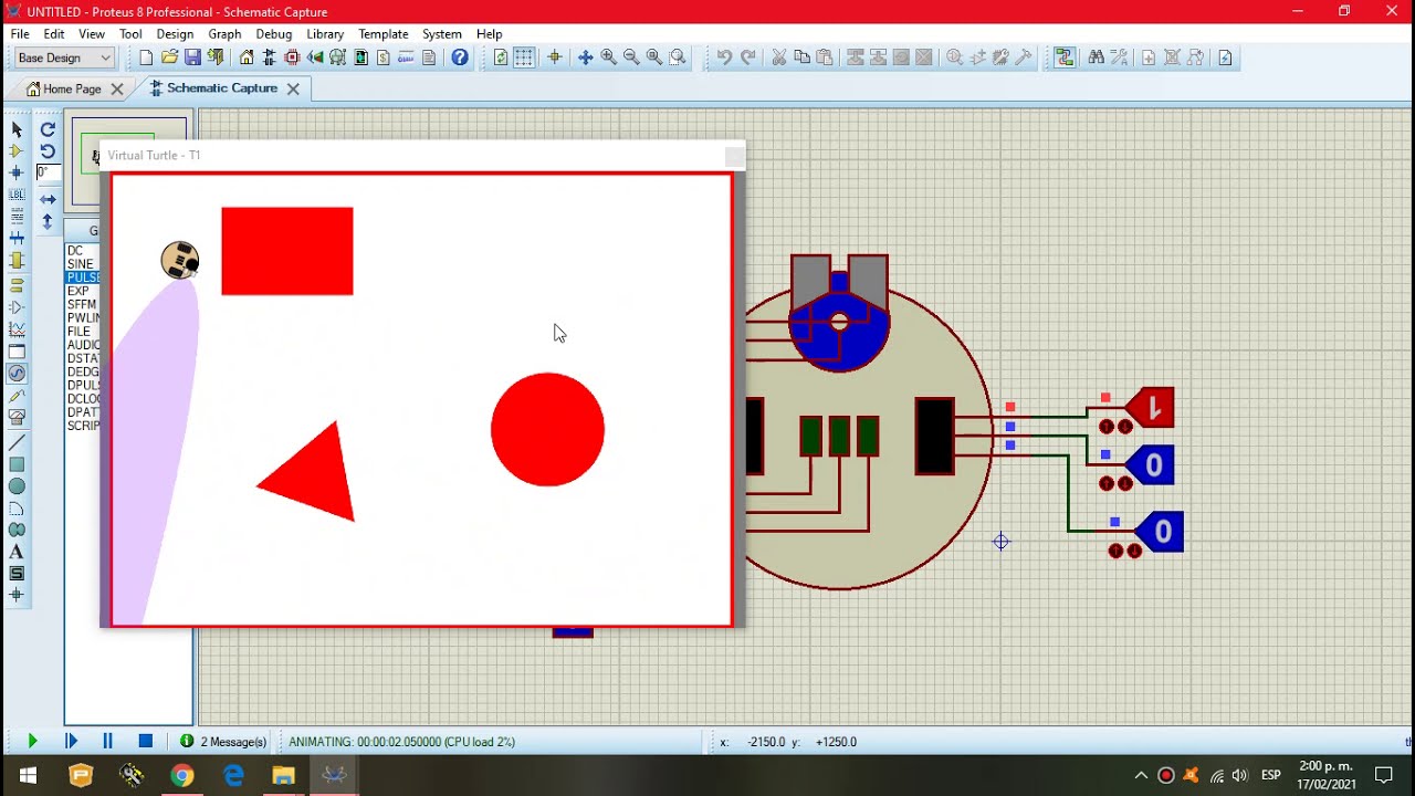 SIMULACION DE ROBOT SEGUIDOR DE LINEA Y EVASOR DE OBSTACULOS CON PROTEUS PARTE 1.