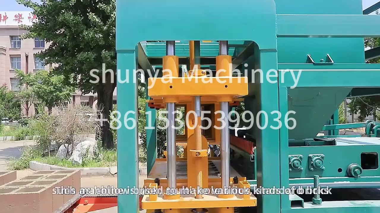 QT4-20 semi-automatic and high-efficiency hydraulic concrete brick making machin