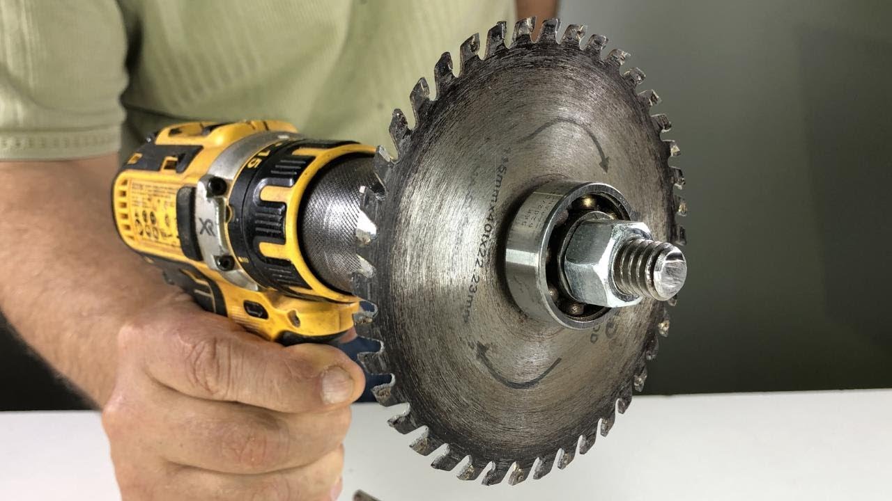 TRUCO PARA TU TALADRO - IDEA BRILLANTE SIERRA CIRCULAR FACIL DE HACER