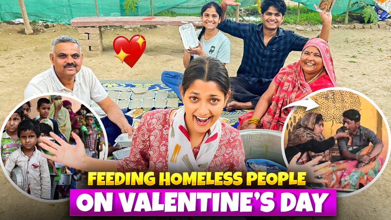 Feeding homeless people on Valentine’s day 😍