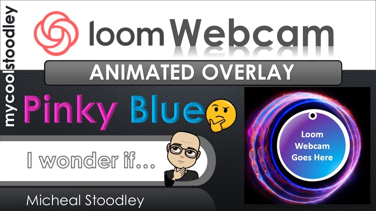 Animated Loom Webcam Overlay, Pinky Blue Series