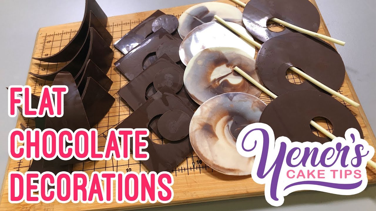 FLAT CHOCOLATE DECORATIONS Tutorial | Yeners Cake Tips with Serdar Yener from Yeners Way