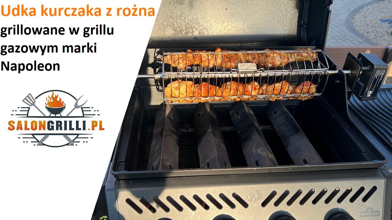 Udka kurczaka z rożna w grillu gazowym Freestyle Phantom marki Napoleon SalonGrilli.pl