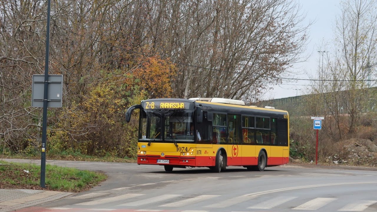 Linia Z-8 - Solbus SM12 (10m) #1074 (MZA Warszawa)