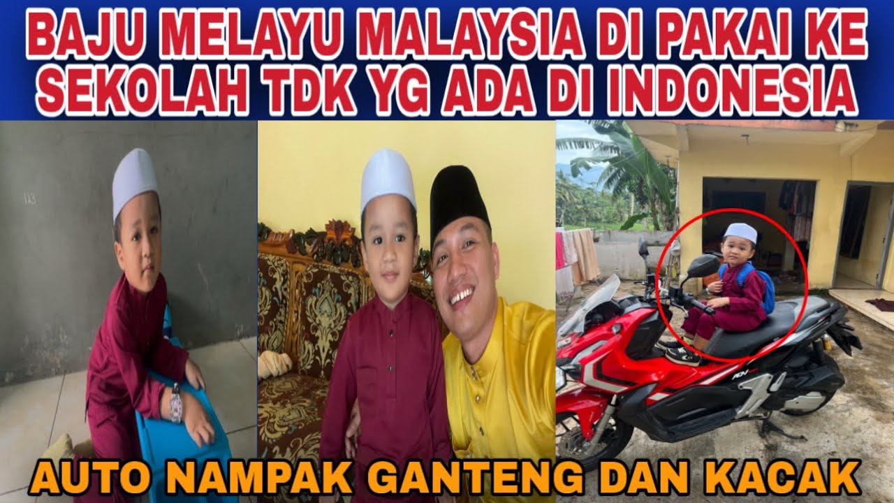 PAKEK BAJU MELAYU‼️KE SEKOLAH TDK YG ADA DI INDONESIA GIMANA REAKSI ORANG SANA‼️