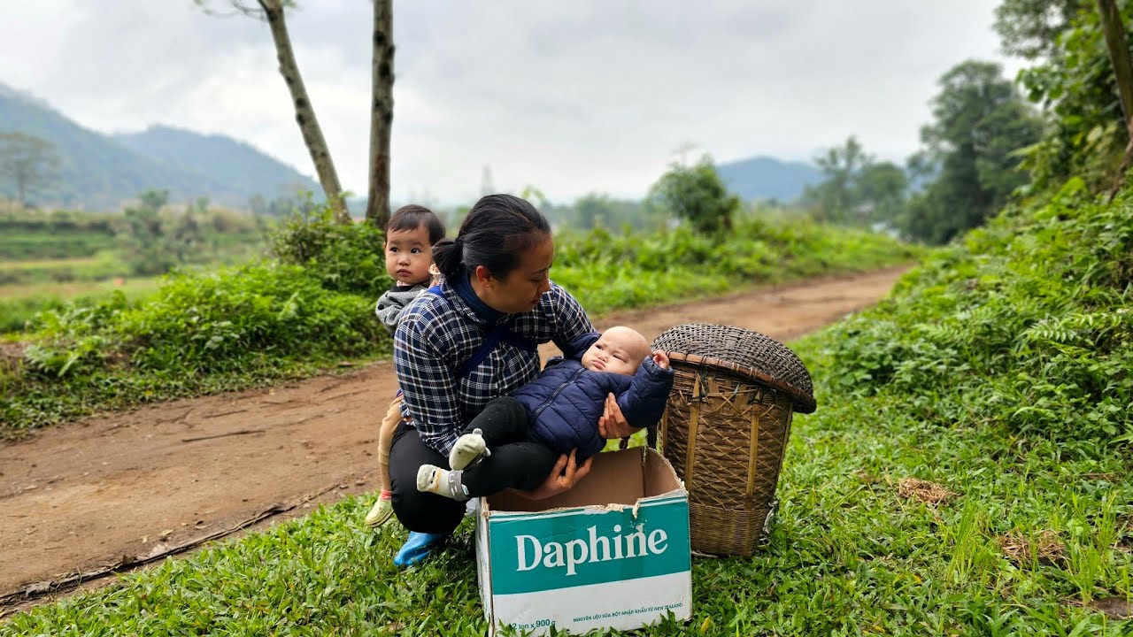 Single mother - helping abandoned children - Harvesting pumpkins to sell