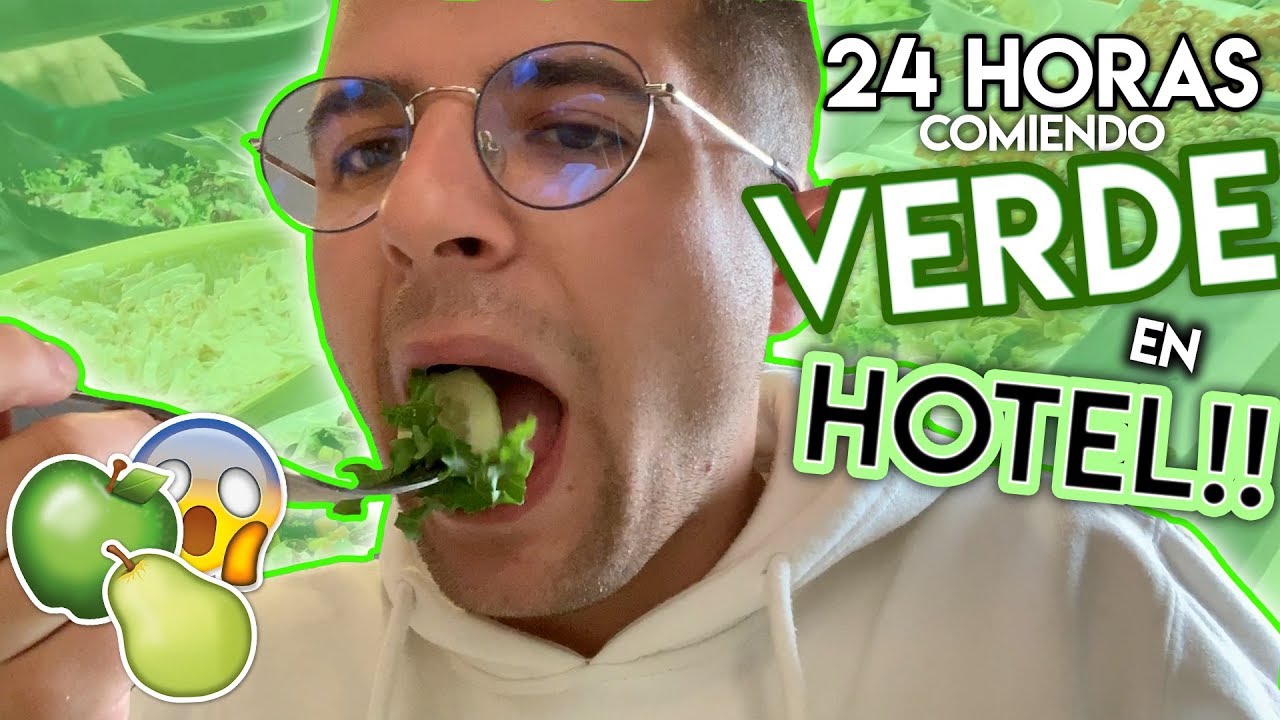 24 HORAS COMIENDO VERDE en un HOTEL!!! 🍏