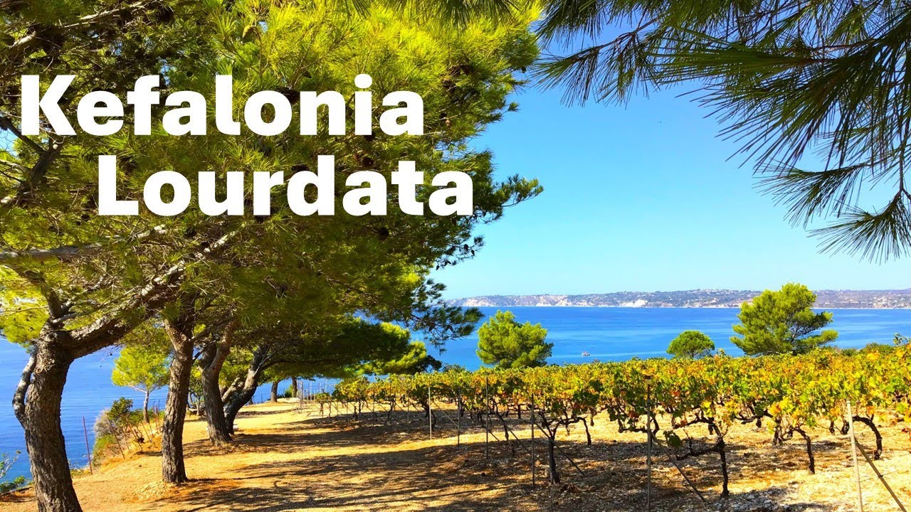 Kefalonia - Lourdata / 4k walking tour / Beach, Nature, Vine Yard, Meditative Art / Slow travel