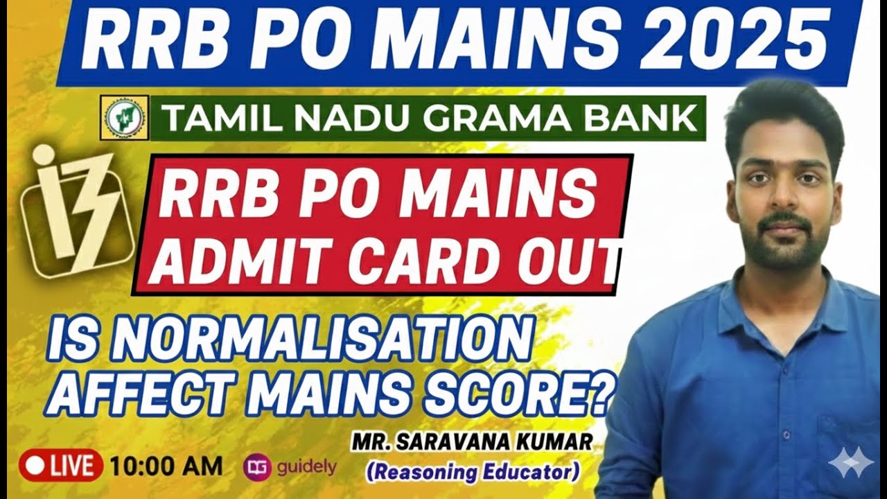 RRB PO MAINS ADMIT CARD OUT | IBPS RRB PO MAINS 2025 