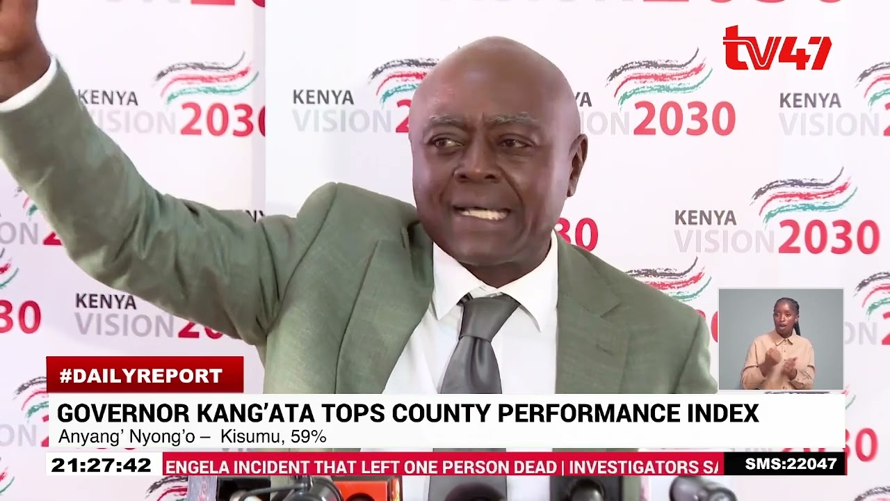 Kang’ata tops governor performance index rankings with 68%.