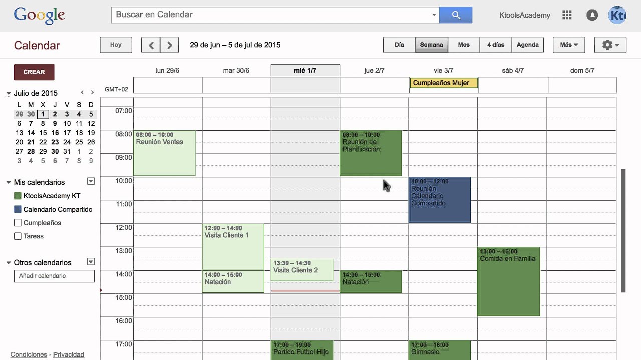 Gestionar tu Agenda con Google Calendar