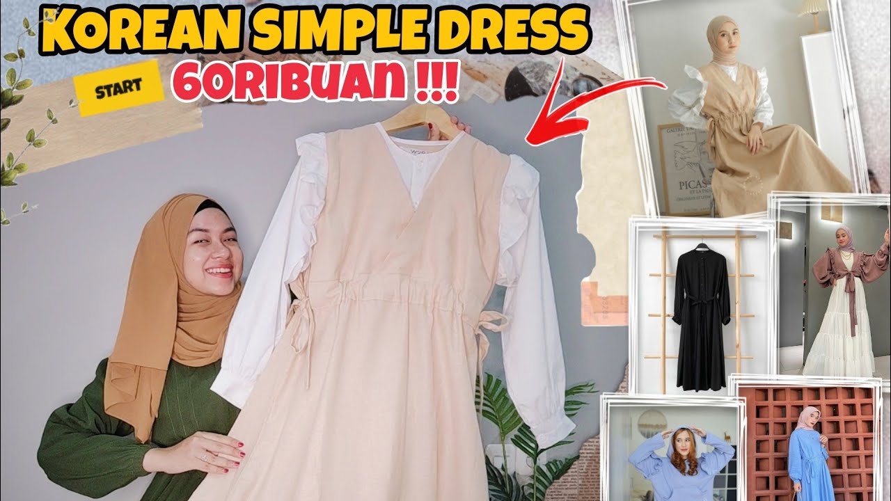 SHOPEE HAUL DRESS KOREA SIMPLE MULAI 60RIBUAN !!! EXSLUSIVE STYLE