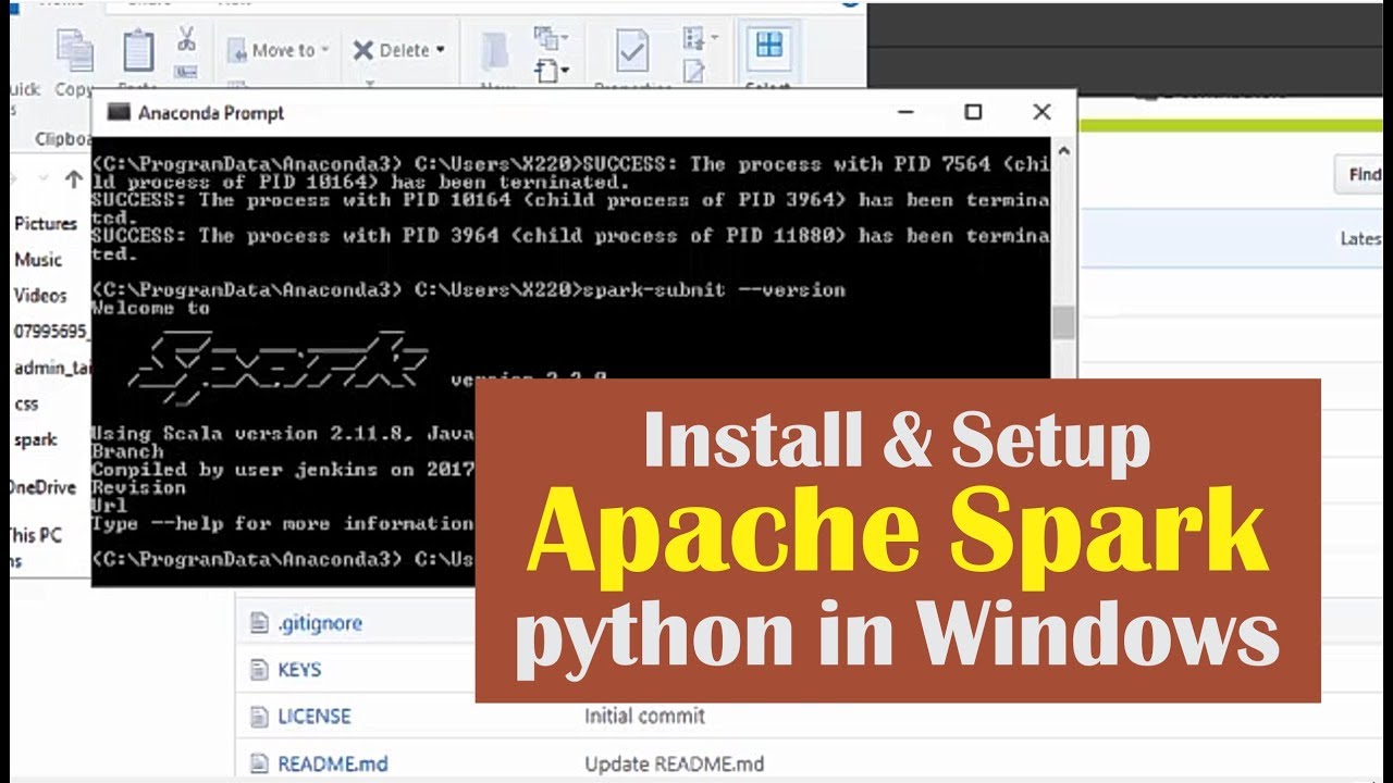 01 Install and Setup Apache Spark 2.2.0 Python in Windows - PySpark