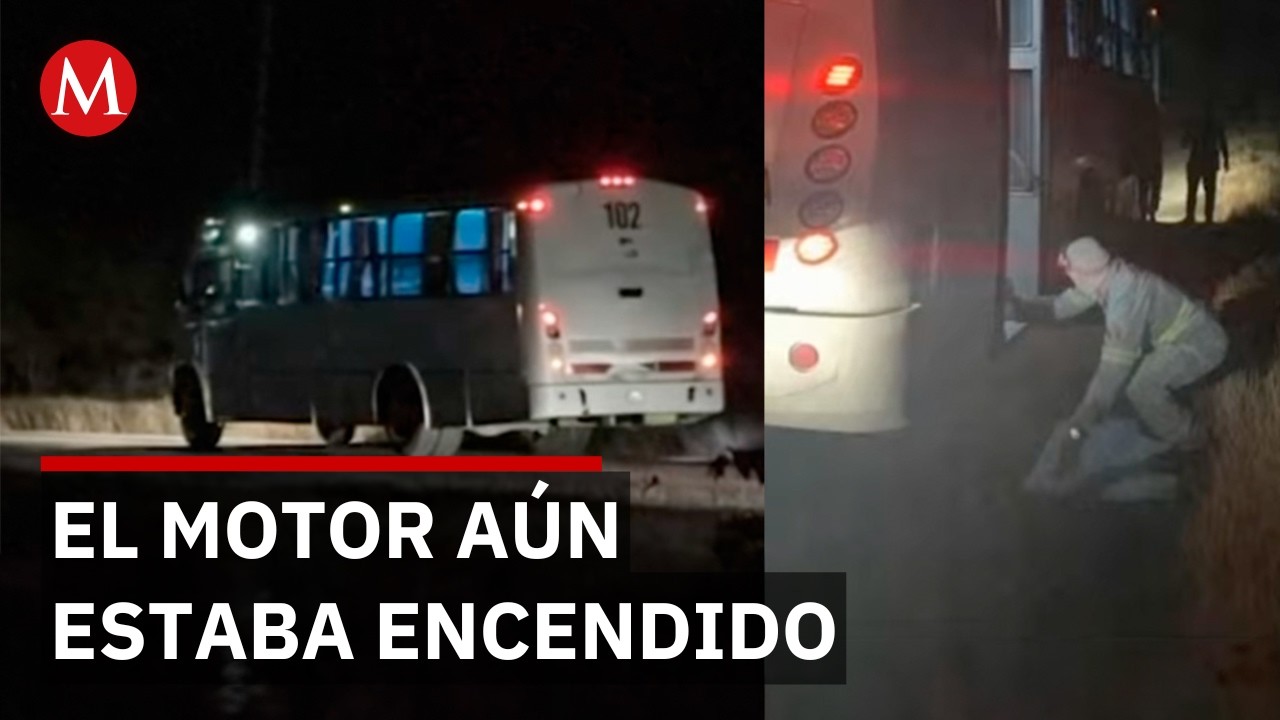 Hallan autobús abandonado en San Luis Potosí sobre la carretera y activan operativo
