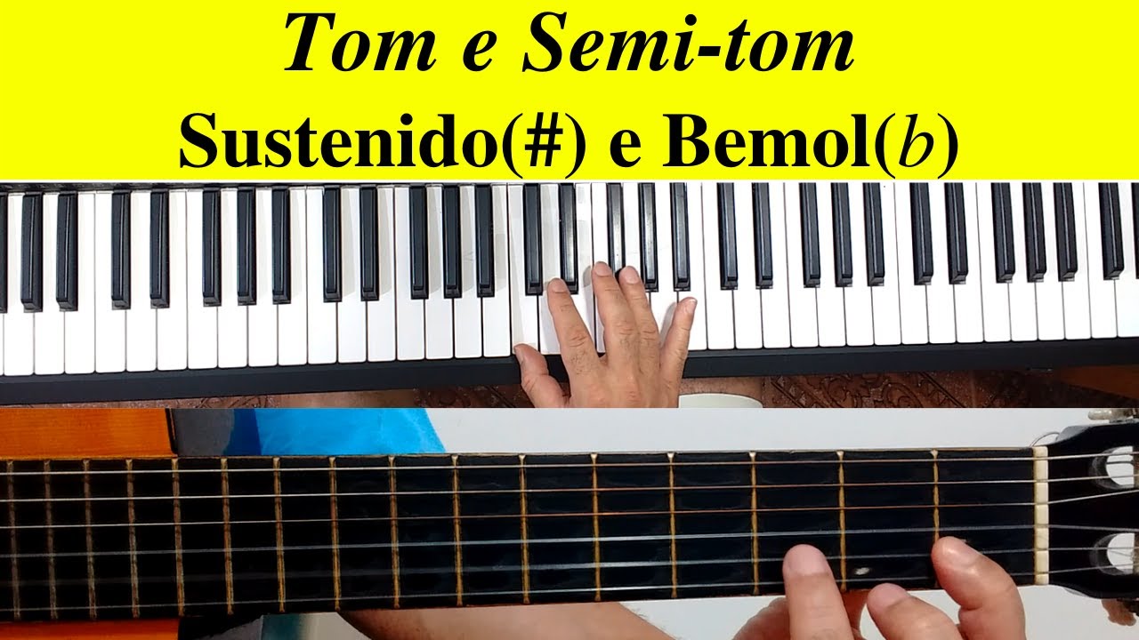 Sustenido e Bemol - Tom e Semi-tom #aulademusica