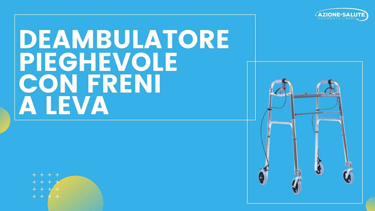 Deambulatore Pieghevole con Ruote e Freni a Leva: Leggerezza e Sicurezza in Alluminio