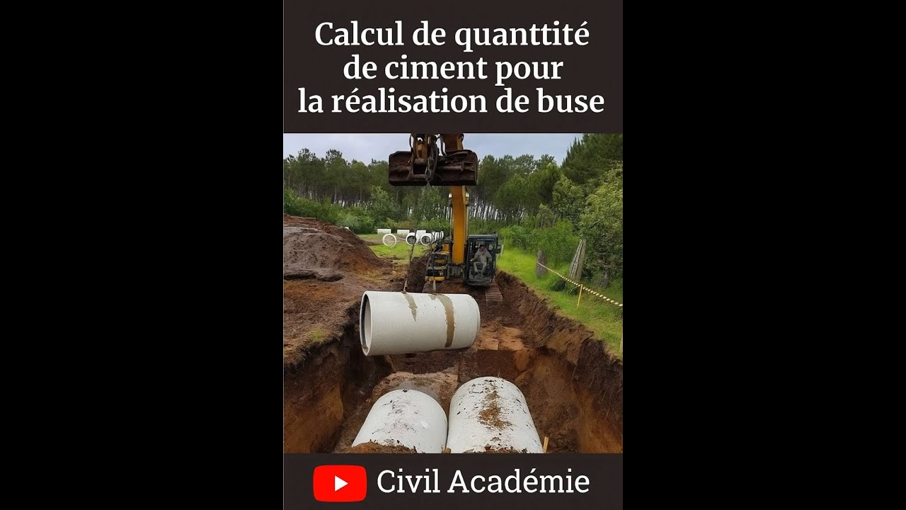 EXERCICE PRATIQUE : calcul de la quantité de ciment pour la réalisation de buse