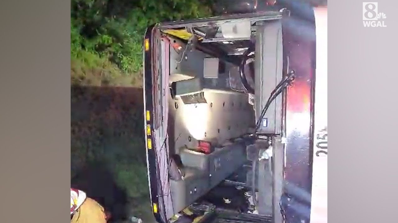 Video captures deadly charter bus crash scene moments after collision