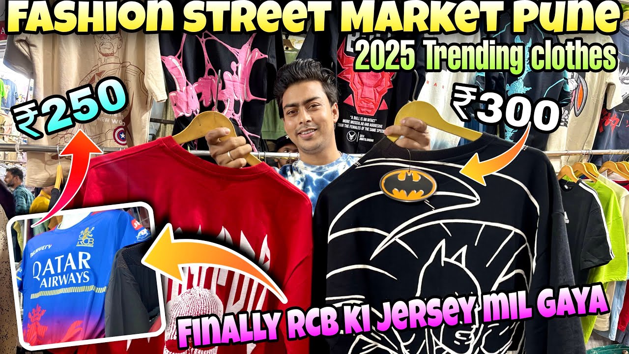 Fashion Street Market Pune | 2025 Trending Collections | Finally Rcb Ki Jersey Mil Gaya😀 | Ipl 2025