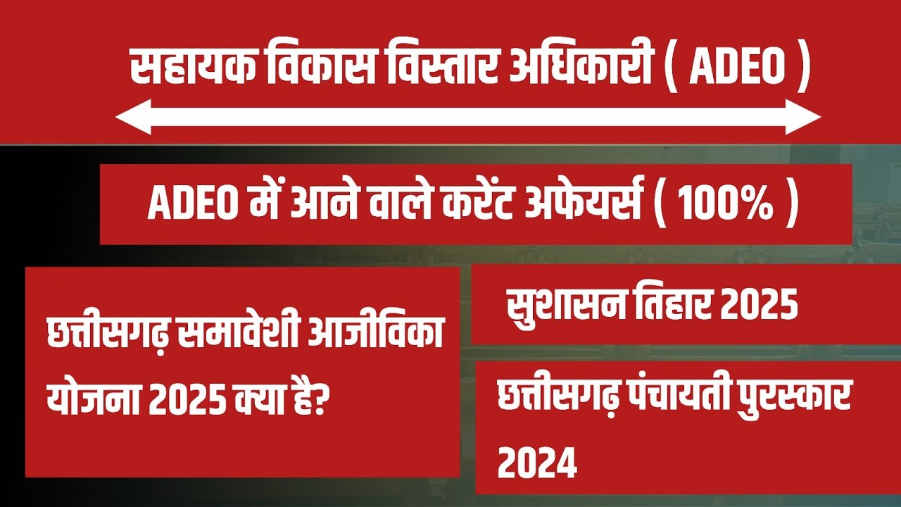 ADEO करेंट अफेयर्स | part- 03 | cg current affairs 2025 | cg vyapam | cgpsc | cg adeo | adeo mcq