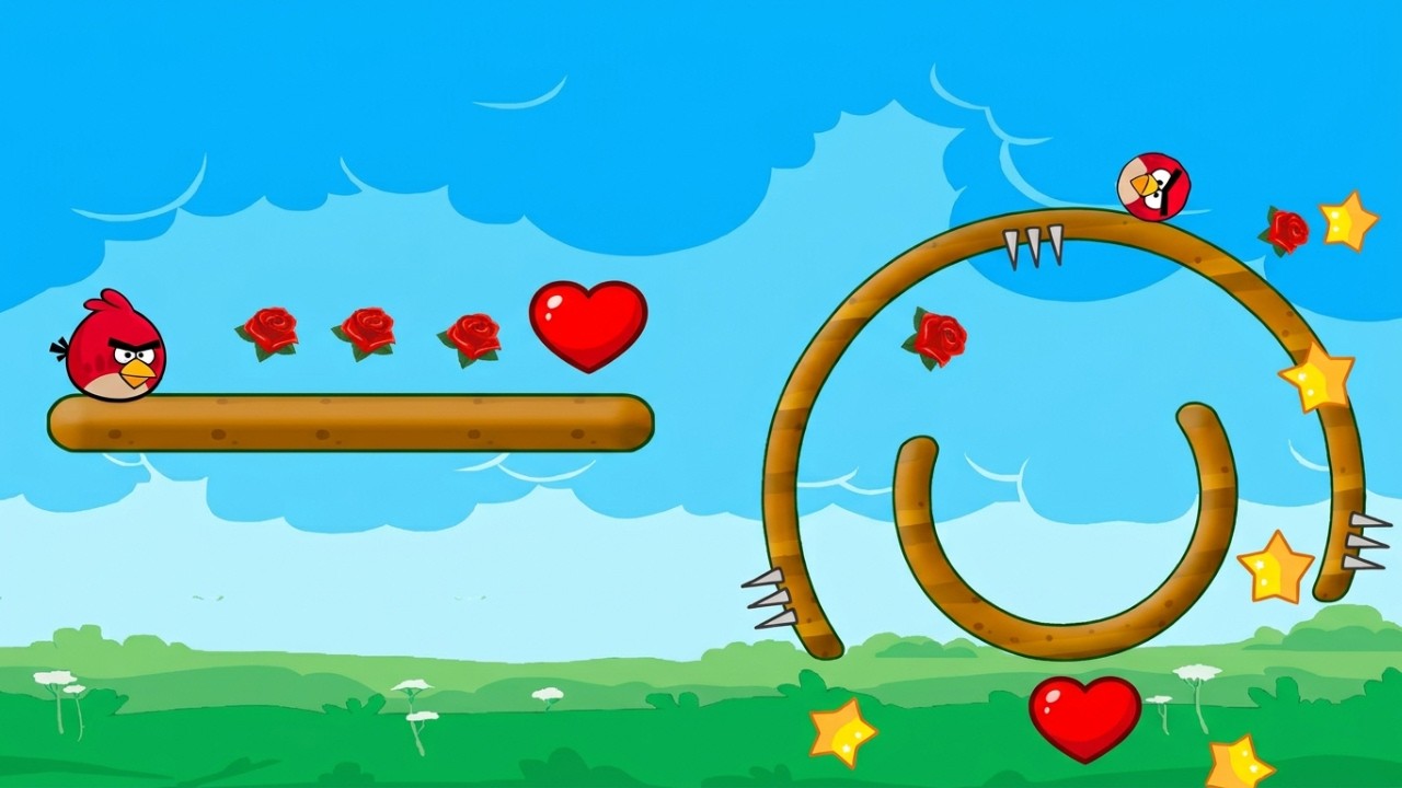 Angry Birds Rolling Levels 1-6 Gameplay 2015
