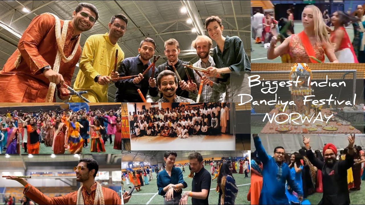 Biggest Indian Dandiya & Garba Festival in NORWAY| HSS Norway | Indians in Norway- #norway #india