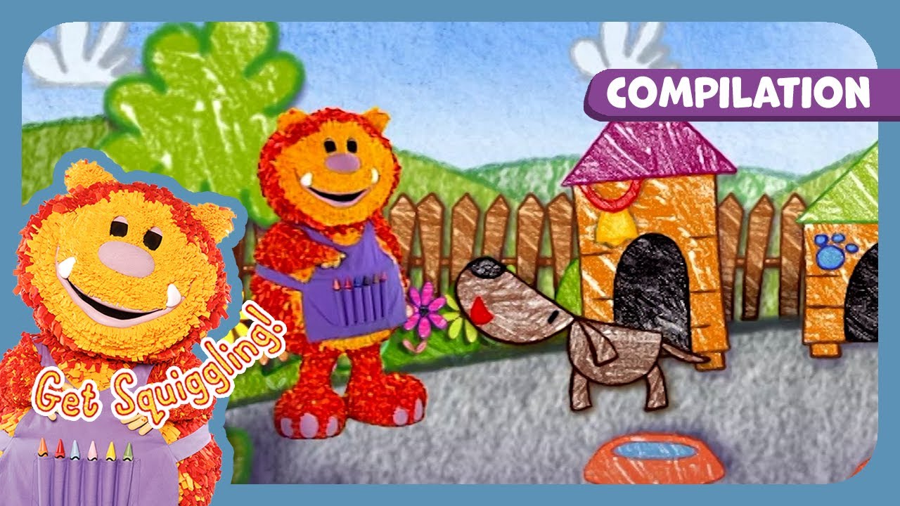 How To Draw Dogs, Monkeys & Koala Houses! 🏠 Get Squiggling 🎨 FULL EPISODE Compilation | 70+ MINS
