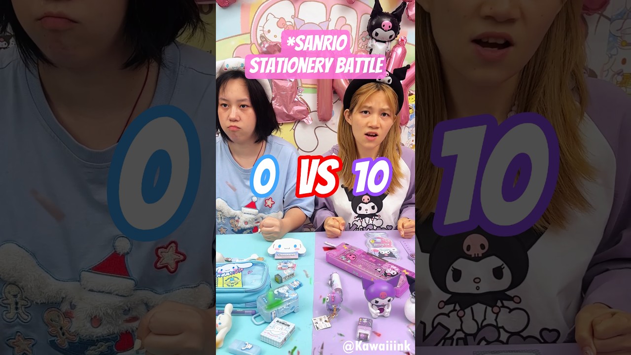 Sanrio Stationery Battle: 0 or 10?🤔 #shorts